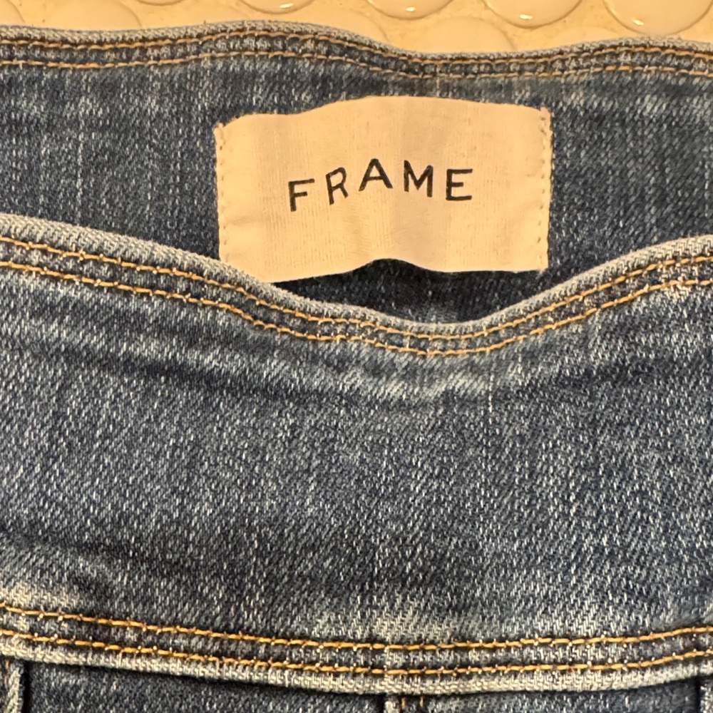 Frame Denim Indigo Wide Leg Jeans - Picture 2 of 5
